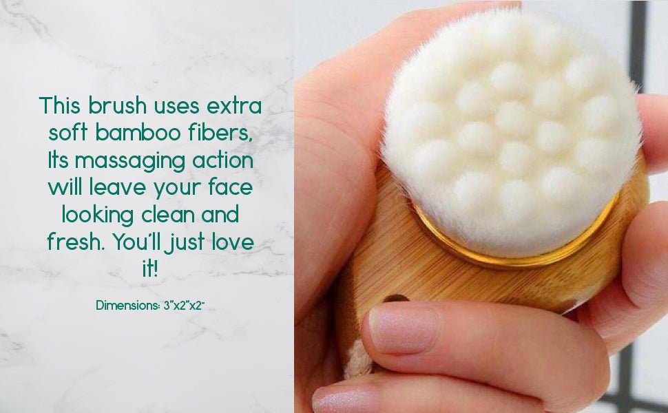 Facial Brush with Bamboo Handle - MV STORE