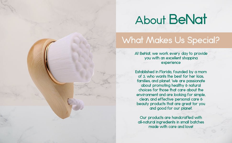 Facial Brush with Bamboo Handle - MV STORE