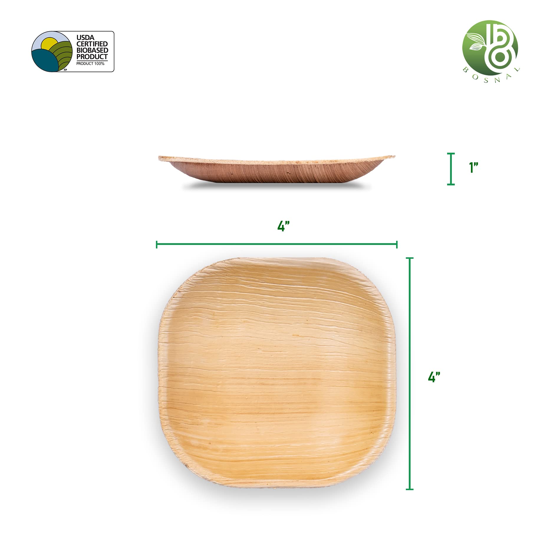 BOSNAL Palm Leaf Plates - MV STORE