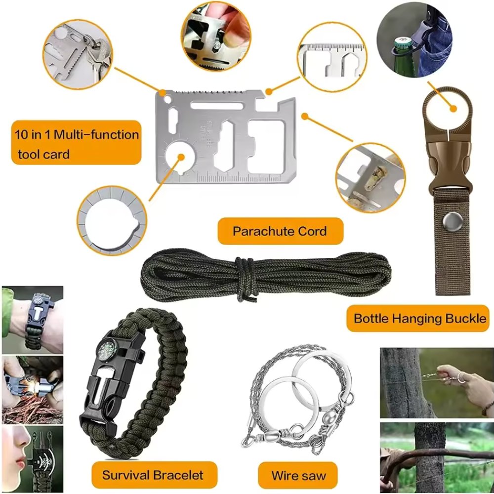 31 Pieces in 1 Bag Survival Gear and Equipment - MV STORE