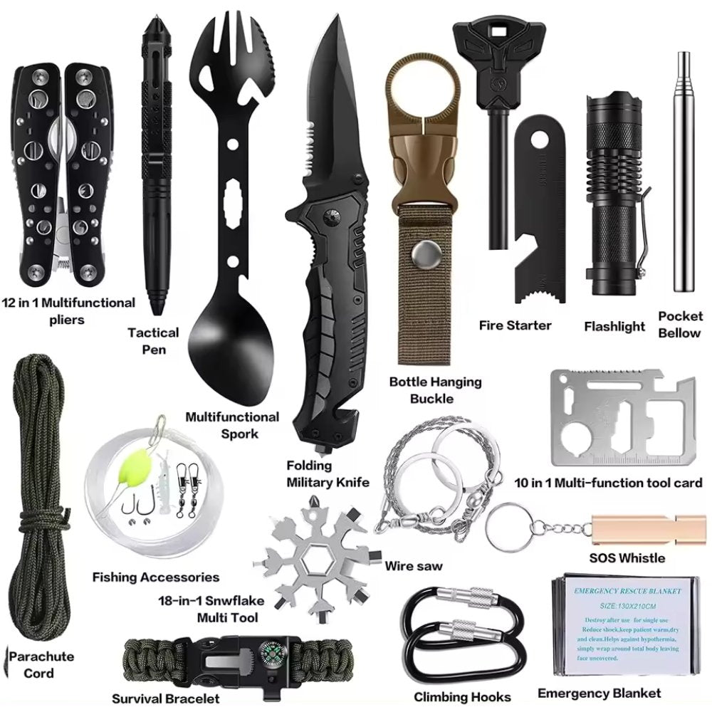 31 Pieces in 1 Bag Survival Gear and Equipment - MV STORE
