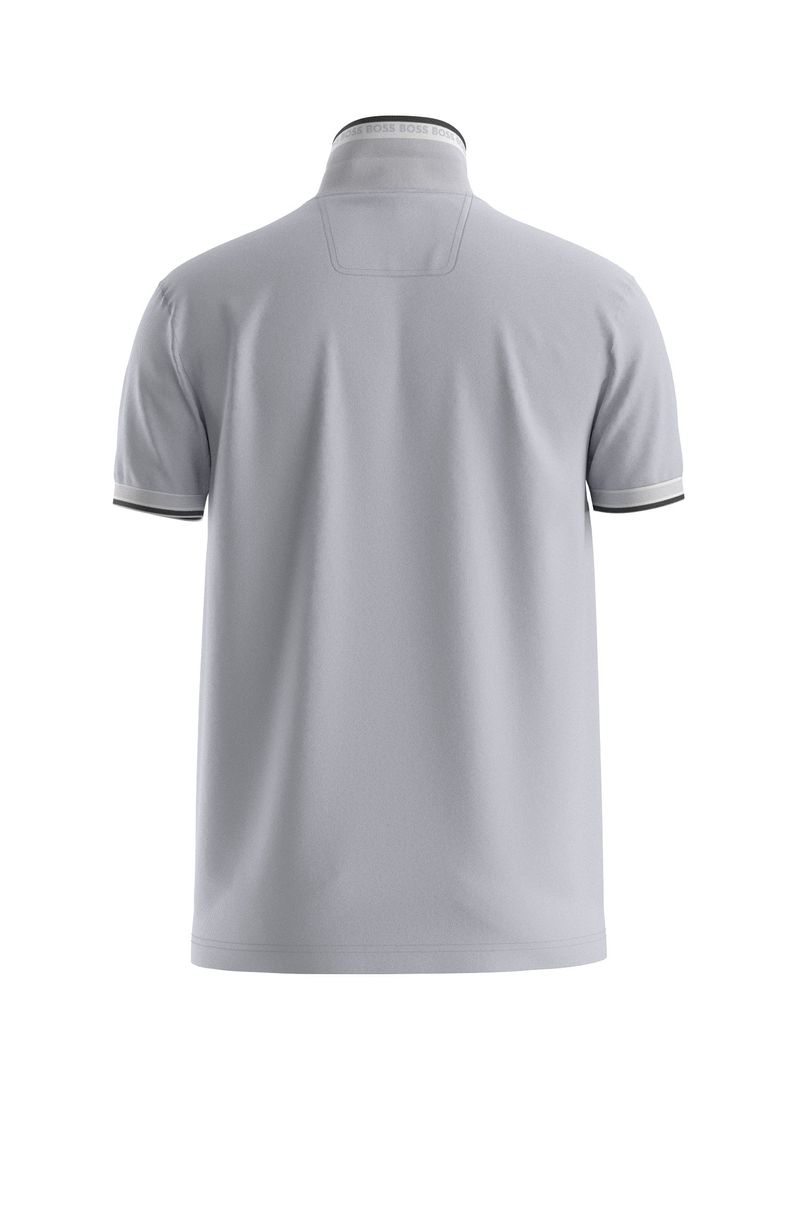 Polo De Algodão Com Logo Por Baixo Do Colarinho